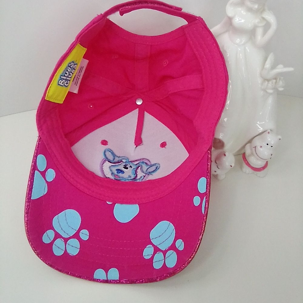 Blue's Clues🌺Kids Pink Embroidered Glitter Cap| Dog Heart Front - Picture 4 of 6